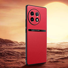Funda Lujo Cuero Carcasa QK4 para OnePlus 11R 5G Rojo