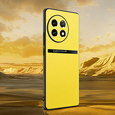 Funda Lujo Cuero Carcasa QK4 para OnePlus Ace 2 Pro 5G Amarillo