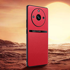 Funda Lujo Cuero Carcasa QK4 para Realme 11 Pro 5G Rojo