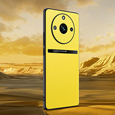Funda Lujo Cuero Carcasa QK4 para Realme 11 Pro+ Plus 5G Amarillo