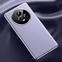Funda Lujo Cuero Carcasa QK5 para Huawei Honor Magic5 5G Purpura Claro