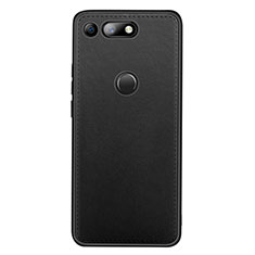 Funda Lujo Cuero Carcasa R01 para Huawei Honor V20 Negro