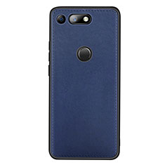 Funda Lujo Cuero Carcasa R01 para Huawei Honor View 20 Azul
