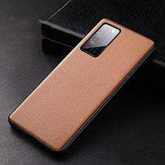 Funda Lujo Cuero Carcasa R01 para Huawei Honor X10 5G Naranja