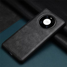 Funda Lujo Cuero Carcasa R01 para Huawei Mate 40 Negro