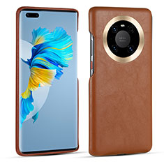 Funda Lujo Cuero Carcasa R01 para Huawei Mate 40E Pro 4G Marron