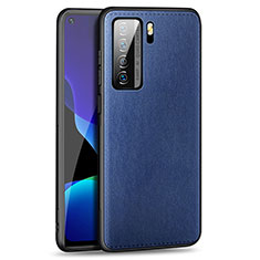 Funda Lujo Cuero Carcasa R01 para Huawei Nova 7 SE 5G Azul