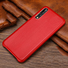 Funda Lujo Cuero Carcasa R01 para Huawei P20 Pro Rojo