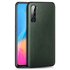 Funda Lujo Cuero Carcasa R01 para Oppo A91 Verde