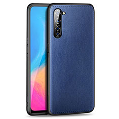 Funda Lujo Cuero Carcasa R01 para Oppo Find X2 Lite Azul