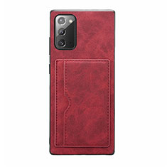 Funda Lujo Cuero Carcasa R01 para Samsung Galaxy Note 20 5G Rojo
