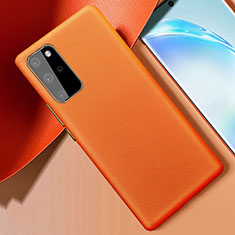 Funda Lujo Cuero Carcasa R01 para Samsung Galaxy S20 Plus 5G Naranja