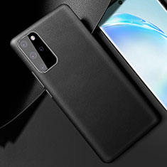 Funda Lujo Cuero Carcasa R01 para Samsung Galaxy S20 Plus Negro