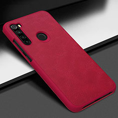 Funda Lujo Cuero Carcasa R01 para Xiaomi Redmi Note 8 Rojo