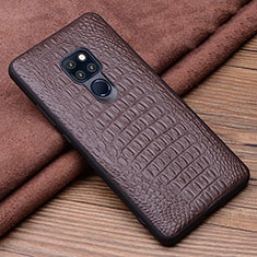 Funda Lujo Cuero Carcasa R02 para Huawei Mate 20 X 5G Marron