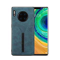 Funda Lujo Cuero Carcasa R02 para Huawei Mate 30 5G Azul