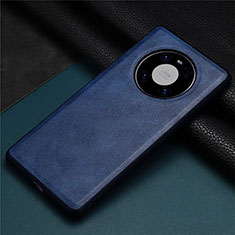 Funda Lujo Cuero Carcasa R02 para Huawei Mate 40E Pro 5G Azul