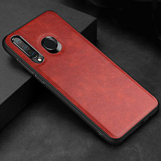 Funda Lujo Cuero Carcasa R02 para Huawei Nova 4e Rojo