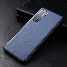 Funda Lujo Cuero Carcasa R02 para Huawei Nova 7 SE 5G Azul