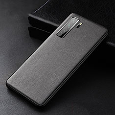 Funda Lujo Cuero Carcasa R02 para Huawei Nova 7 SE 5G Negro