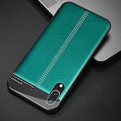 Funda Lujo Cuero Carcasa R02 para Huawei P20 Verde