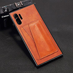 Funda Lujo Cuero Carcasa R02 para Samsung Galaxy Note 10 Plus Naranja