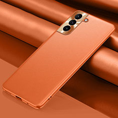 Funda Lujo Cuero Carcasa R02 para Samsung Galaxy S21 5G Naranja