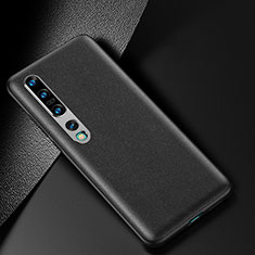 Funda Lujo Cuero Carcasa R02 para Xiaomi Mi 10 Pro Negro