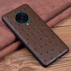 Funda Lujo Cuero Carcasa R02 para Xiaomi Poco F2 Pro Marron