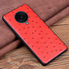 Funda Lujo Cuero Carcasa R02 para Xiaomi Poco F2 Pro Rojo