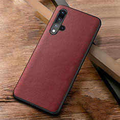 Funda Lujo Cuero Carcasa R03 para Huawei Honor 20 Rojo