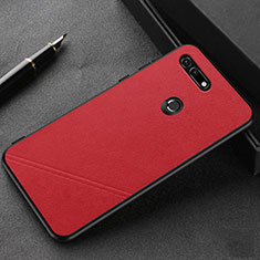 Funda Lujo Cuero Carcasa R03 para Huawei Honor V20 Rojo