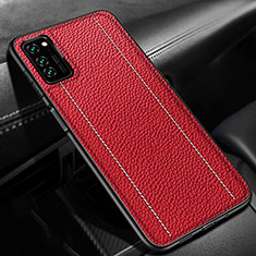 Funda Lujo Cuero Carcasa R03 para Huawei Honor V30 Pro 5G Rojo