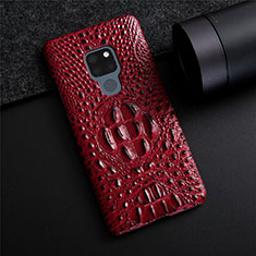 Funda Lujo Cuero Carcasa R03 para Huawei Mate 20 Rojo