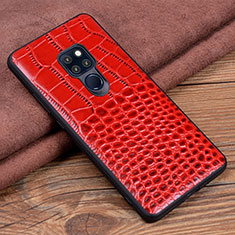 Funda Lujo Cuero Carcasa R03 para Huawei Mate 20 X 5G Rojo