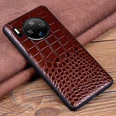 Funda Lujo Cuero Carcasa R03 para Huawei Mate 30 Marron