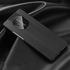 Funda Lujo Cuero Carcasa R03 para Huawei Mate 40 Pro Negro