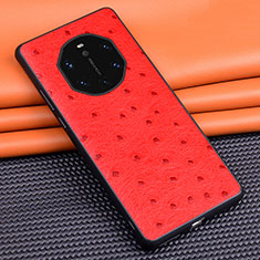 Funda Lujo Cuero Carcasa R03 para Huawei Mate 40 RS Rojo