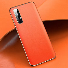 Funda Lujo Cuero Carcasa R03 para Oppo Find X2 Neo Naranja