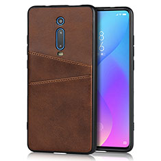 Funda Lujo Cuero Carcasa R03 para Xiaomi Redmi K20 Marron