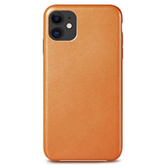 Funda Lujo Cuero Carcasa R04 para Apple iPhone 11 Naranja