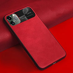 Funda Lujo Cuero Carcasa R04 para Apple iPhone 11 Pro Max Rojo