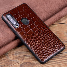 Funda Lujo Cuero Carcasa R04 para Huawei Honor 20 Lite Marron