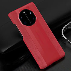 Funda Lujo Cuero Carcasa R04 para Huawei Mate 40 RS Rojo