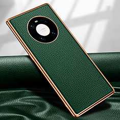 Funda Lujo Cuero Carcasa R04 para Huawei Mate 40E Pro 4G Verde