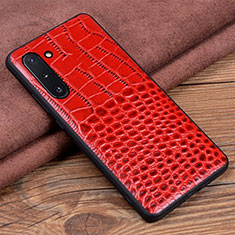 Funda Lujo Cuero Carcasa R04 para Samsung Galaxy Note 10 5G Rojo