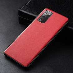 Funda Lujo Cuero Carcasa R04 para Samsung Galaxy Note 20 5G Rojo