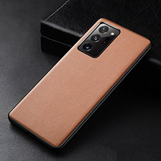 Funda Lujo Cuero Carcasa R04 para Samsung Galaxy Note 20 Ultra 5G Marron