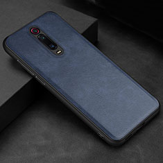 Funda Lujo Cuero Carcasa R04 para Xiaomi Mi 9T Azul