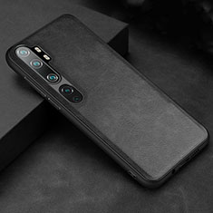 Funda Lujo Cuero Carcasa R04 para Xiaomi Mi Note 10 Negro